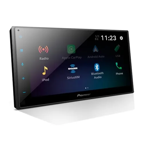 Pioneer DMH-1600NEX 6.8-inch touchscreen double-DIN car stereo with wireless Apple CarPlay and Android Auto