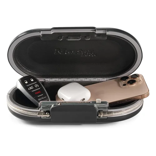 Amazon.com: Master Lock Small Travel Safe with Cable, Gray Combination Lock Box, 5900D | 2-1/4" H x 9-17/32"W