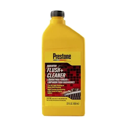 Prestone AS105 Total Cooling System Cleaner bottle for radiator, heater core, and hoses