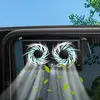 Solar powered car window exhaust fan