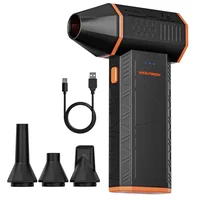 Rechargeable electric compressed air duster for drying electrical connectors