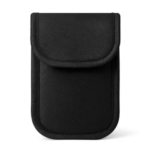 RFID signal-blocking pouch that stores a spare key fob safely