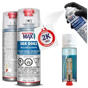 SprayMax 2K high-gloss clear coat aerosol for professional rust spot repair
