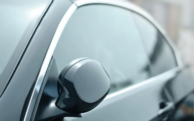 Freshly tinted car window with a clean, streak-free finish