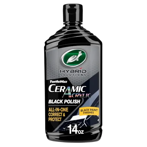Turtle Wax Hybrid Solutions Ceramic Acrylic Black Polish 14 oz bottle