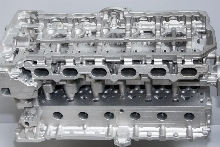 Aluminum cylinder head casting for a six-cylinder engine