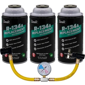ZeroR R134a AC recharge kit with charging hose