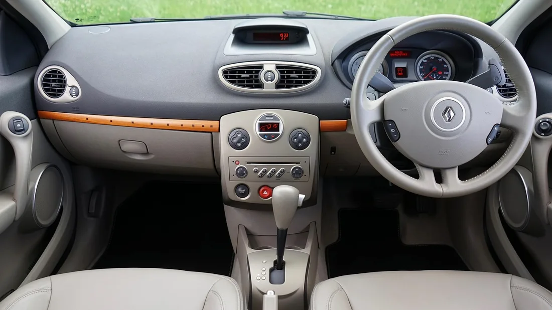 Automatic transmission gear shift lever in a car interior