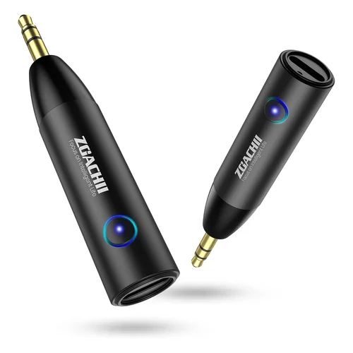 ZOACHII Bluetooth 5.4 Aux Car Adapter , 3.5mm Wireless Receiver, 1 Pack | 6 Hours Play Time, Hands-Free Calling, Sturdy