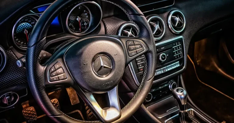 Modern car dashboard and interior trim, the plastic surfaces most prone to scratches