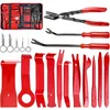 Doaho 19-piece car trim removal tool kit with red pry tools and clip pliers