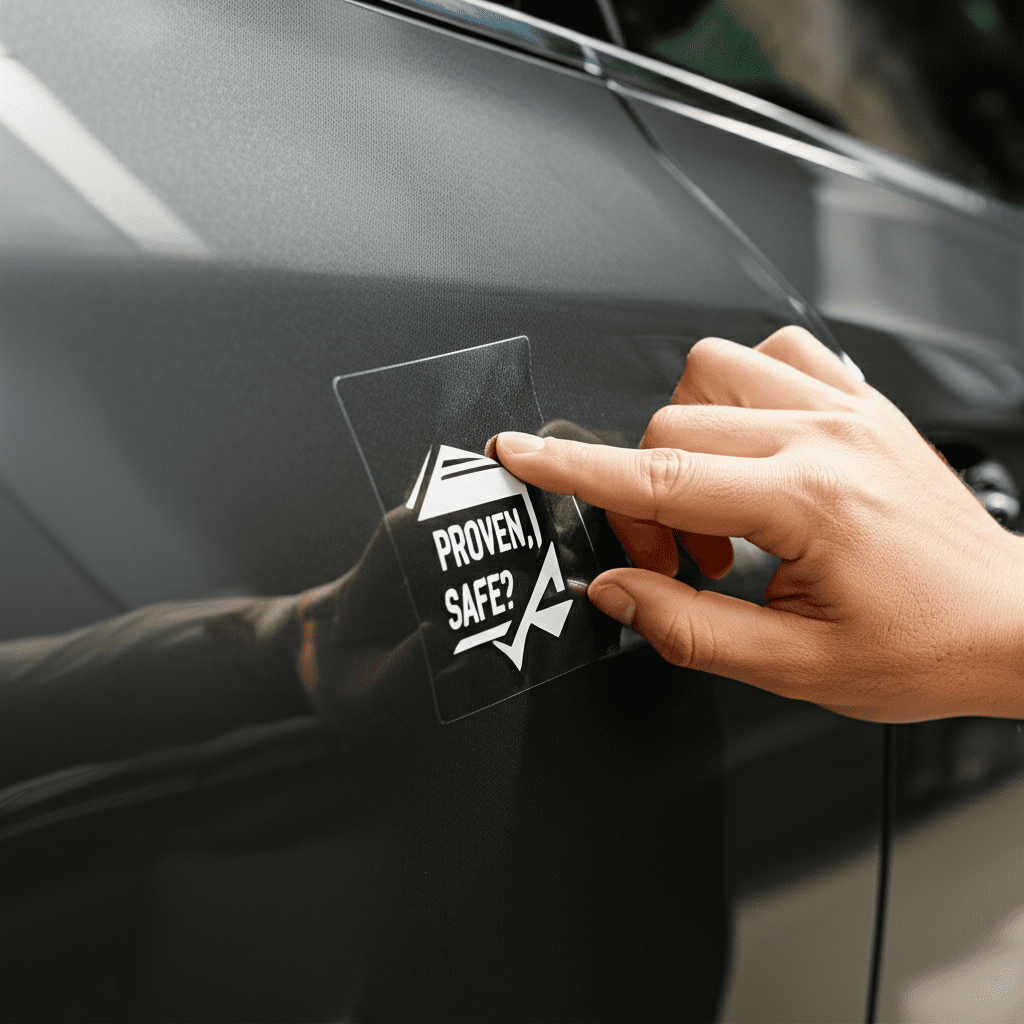 Generate a high-quality, relevant image prompt for an article about: How to Remove Sticker from Car:
