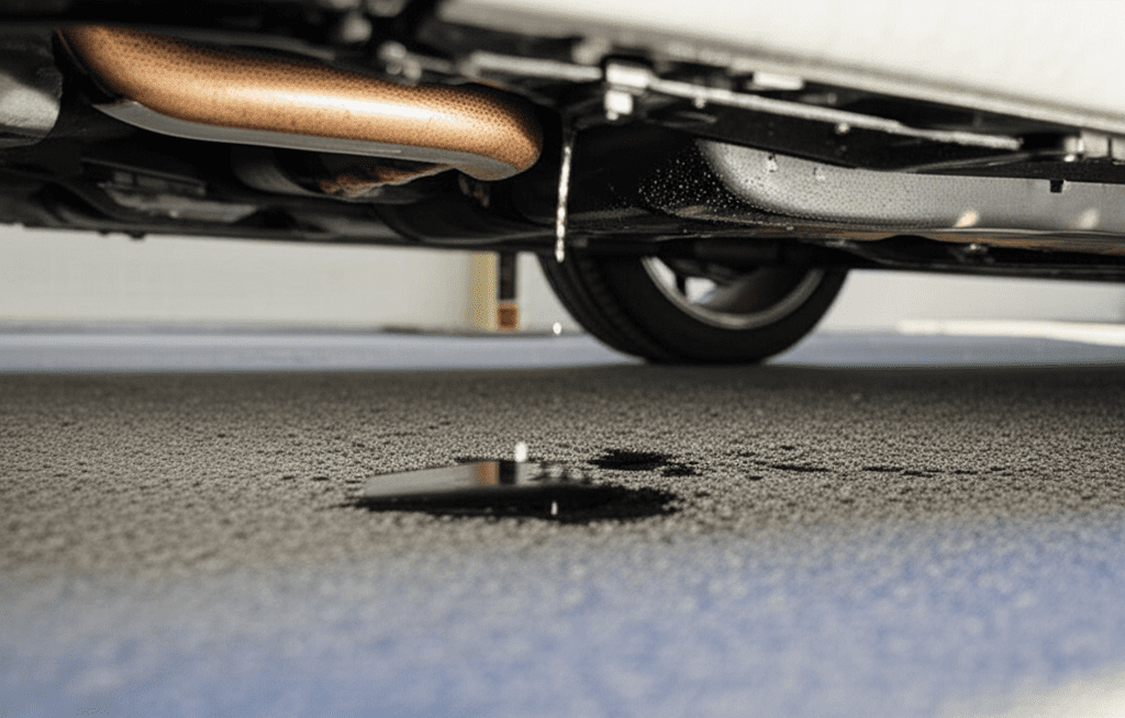 Generate a high-quality, relevant image prompt for an article about: Does a Car AC Leak Water? Essen