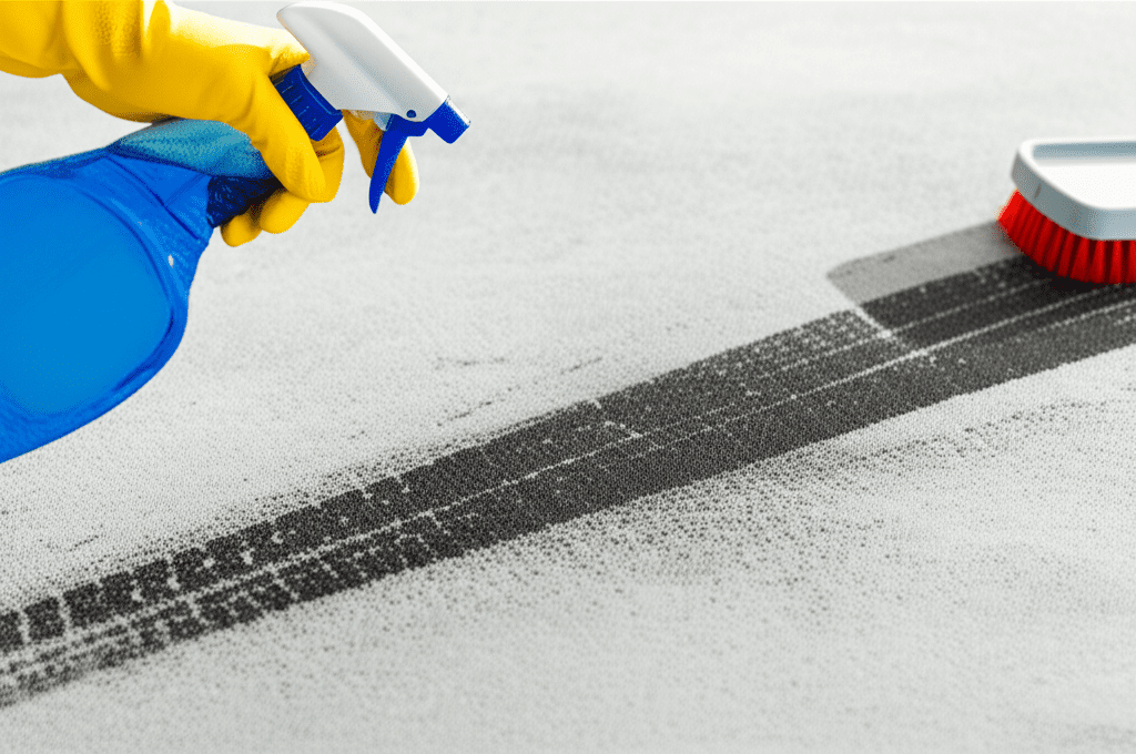 Generate a high-quality, relevant image prompt for an article about: How to Remove Tire Marks: Geniu