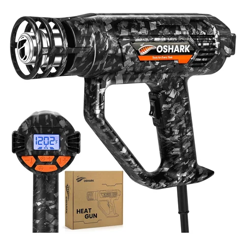 OSHARK Heat Gun for Vinyl Wrap/Window Tint/PPF, Digital LCD, Variable Temperature Heavy Duty Hot Air Gun, 2000W 122℉-120