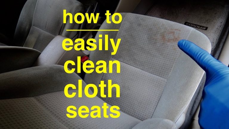 How Clean Cloth Car Seats