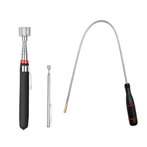Telescoping magnetic pickup tool set