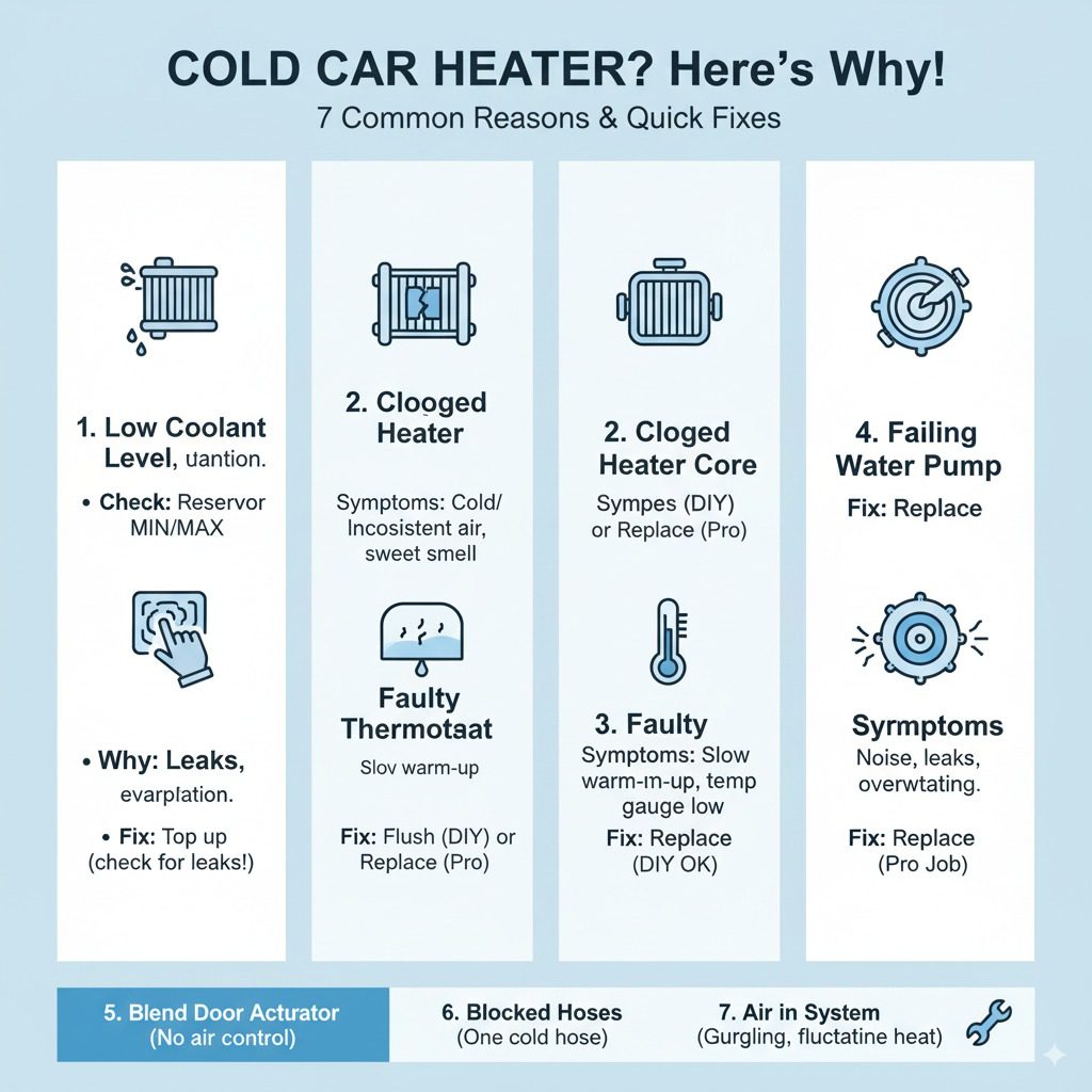 Why Would My Car Heater Blow Cold Air