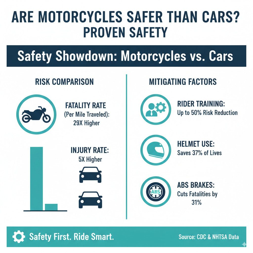 Are Motorcycles Safer Than Cars