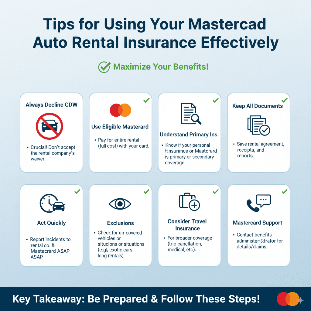 Tips for Using Your Mastercard Auto Rental Insurance Effectively