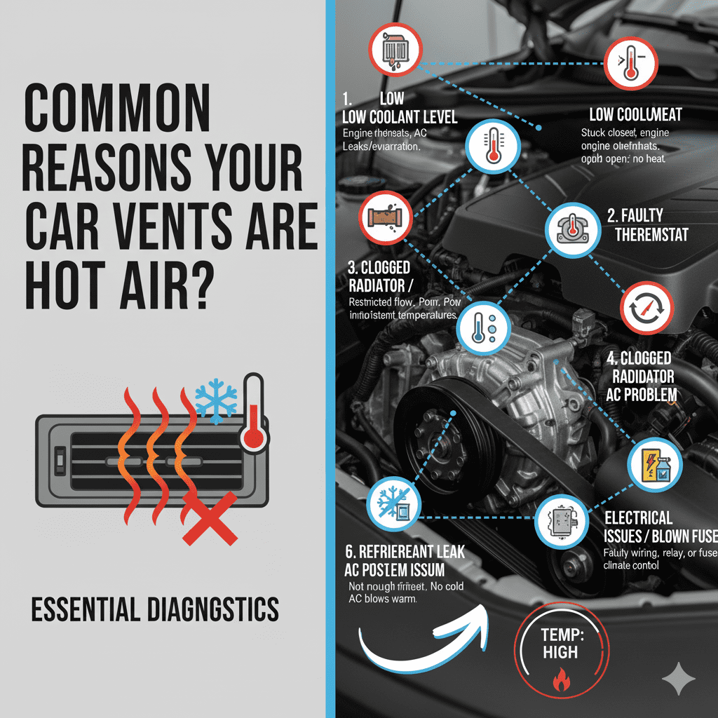 Common Reasons Your Car Vents Are Blowing Hot Air