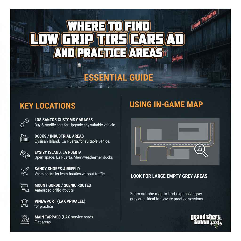 Where to Find Low Grip Cars and Practice Areas