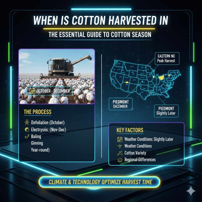 When Is Cotton Harvested In North Carolina