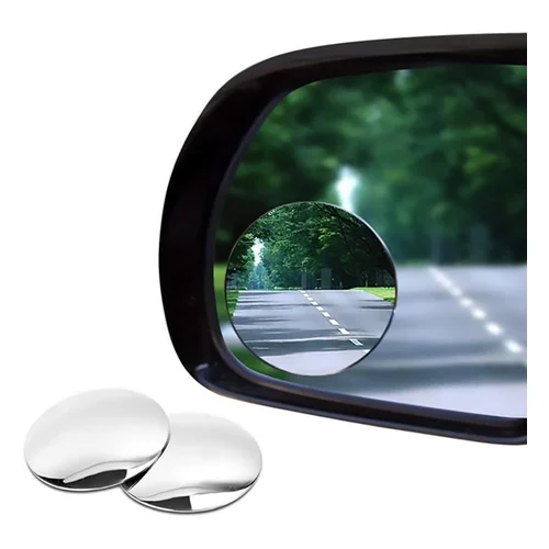 Blind Spot Mirror 2 Pack 2 Inch, Convex Stick-On Blindspot Mirror for Car | HD real glass convex blind spot mirrors, rus
