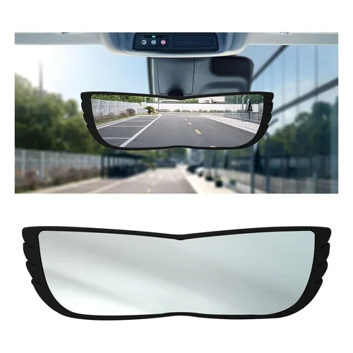 Car Wide-Angle Rearview Mirror, Thickened Anti-glare HD Car Rear View Mirror, Clear Tint Convex Mirror with Personalized