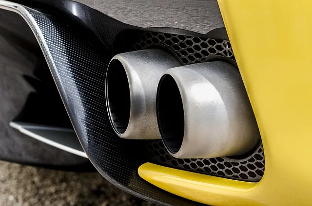 Exhaust emissions from a car idling