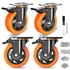 Locking caster wheel set of 4 for furniture and carts