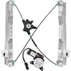 Power window regulator assembly with motor