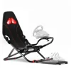 Foldable sim racing cockpit stand for wheel and pedals