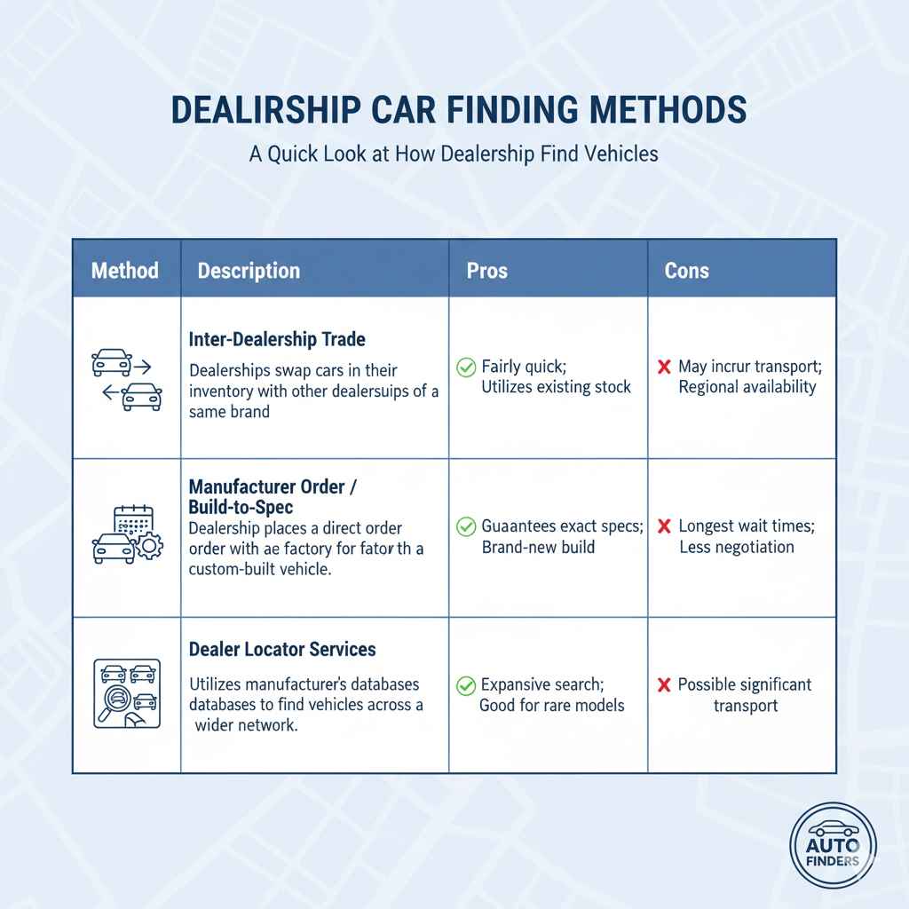 Dealership Car Finding Methods