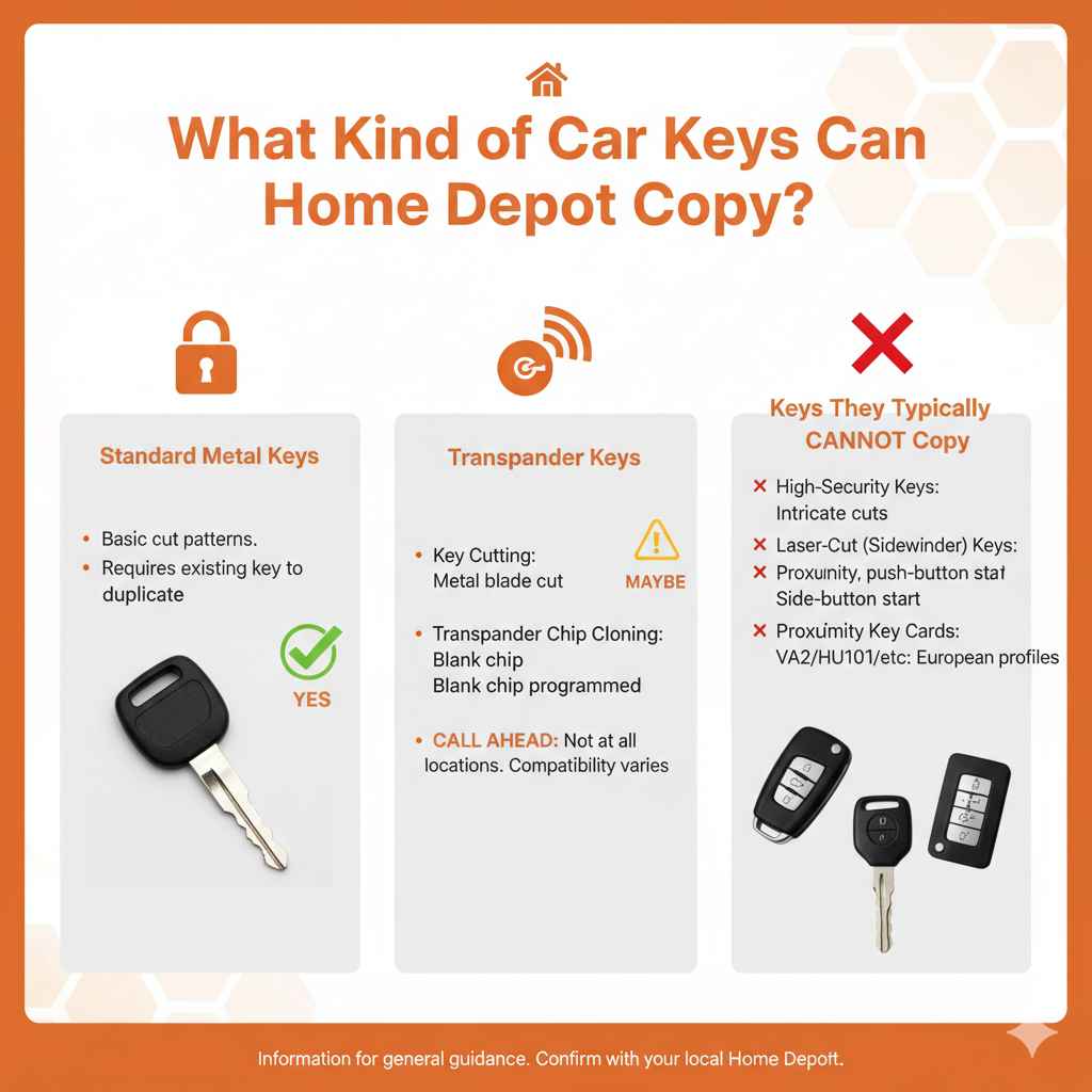 What Kind of Car Keys Can Home Depot Copy