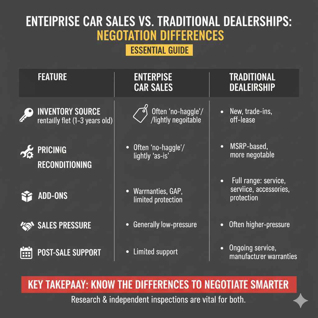 Enterprise Car Sales vs. Traditional Dealerships