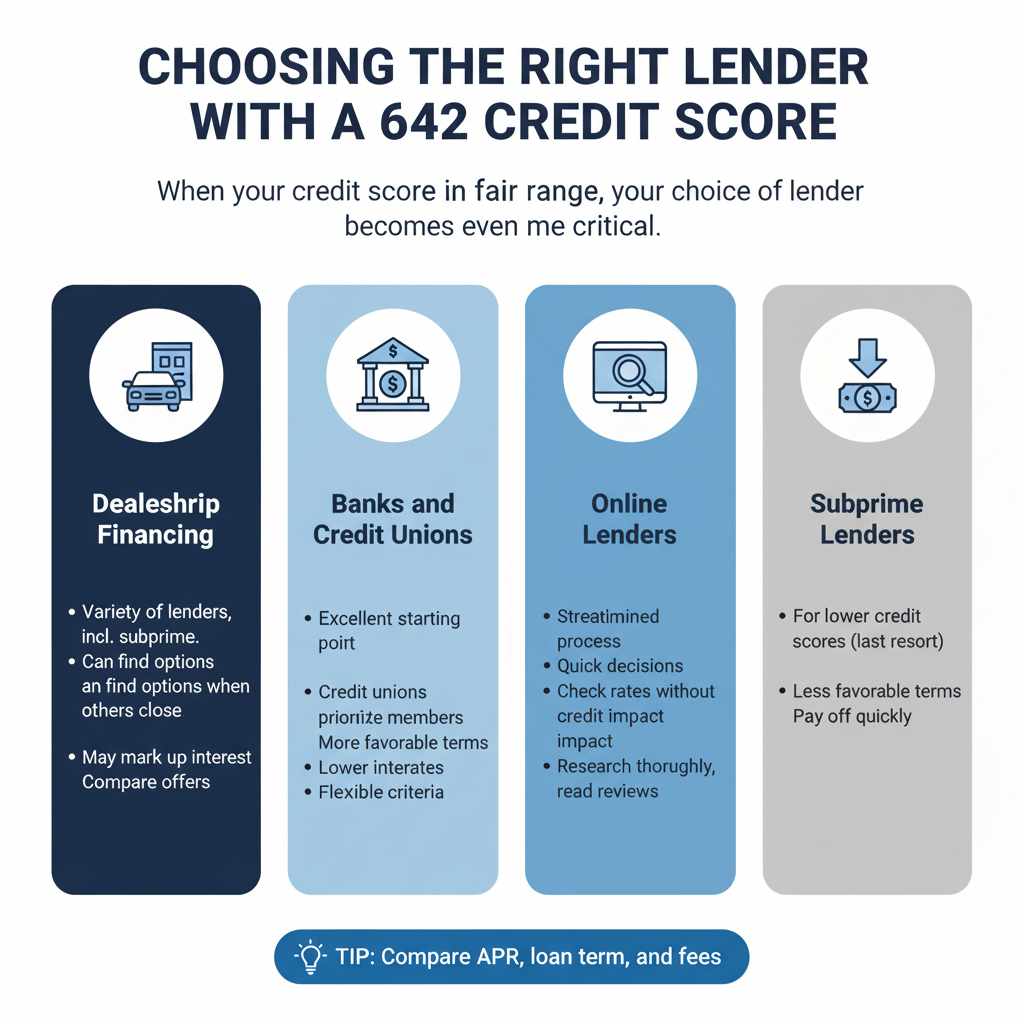 Choosing the Right Lender with a 642 Credit Score