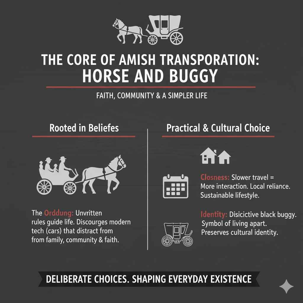 The Core of Amish Transportation: Horse and Buggy