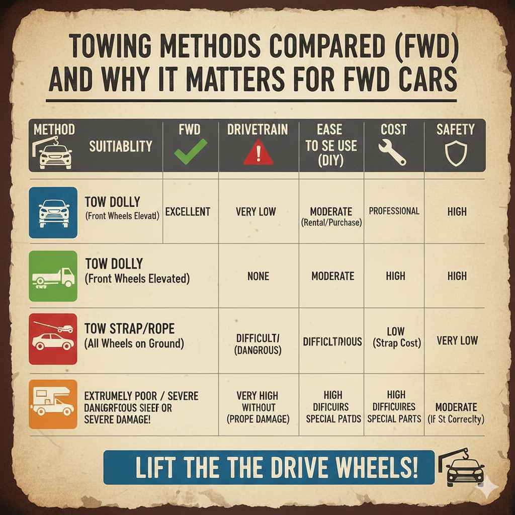 Towing Methods Compared for FWD Cars