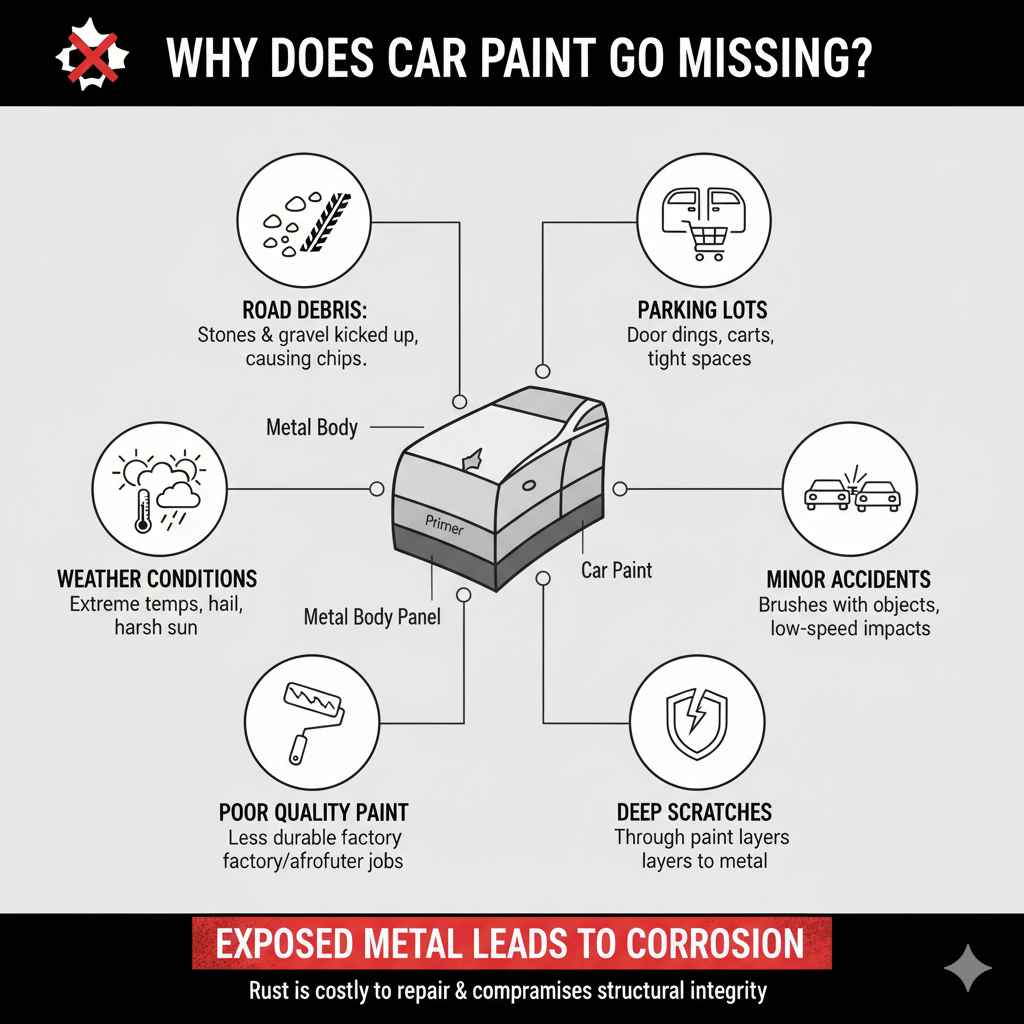 Why Does Car Paint Go Missing