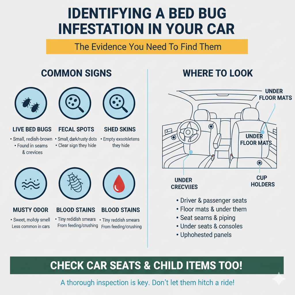 Identifying a Bed Bug Infestation in Your Car