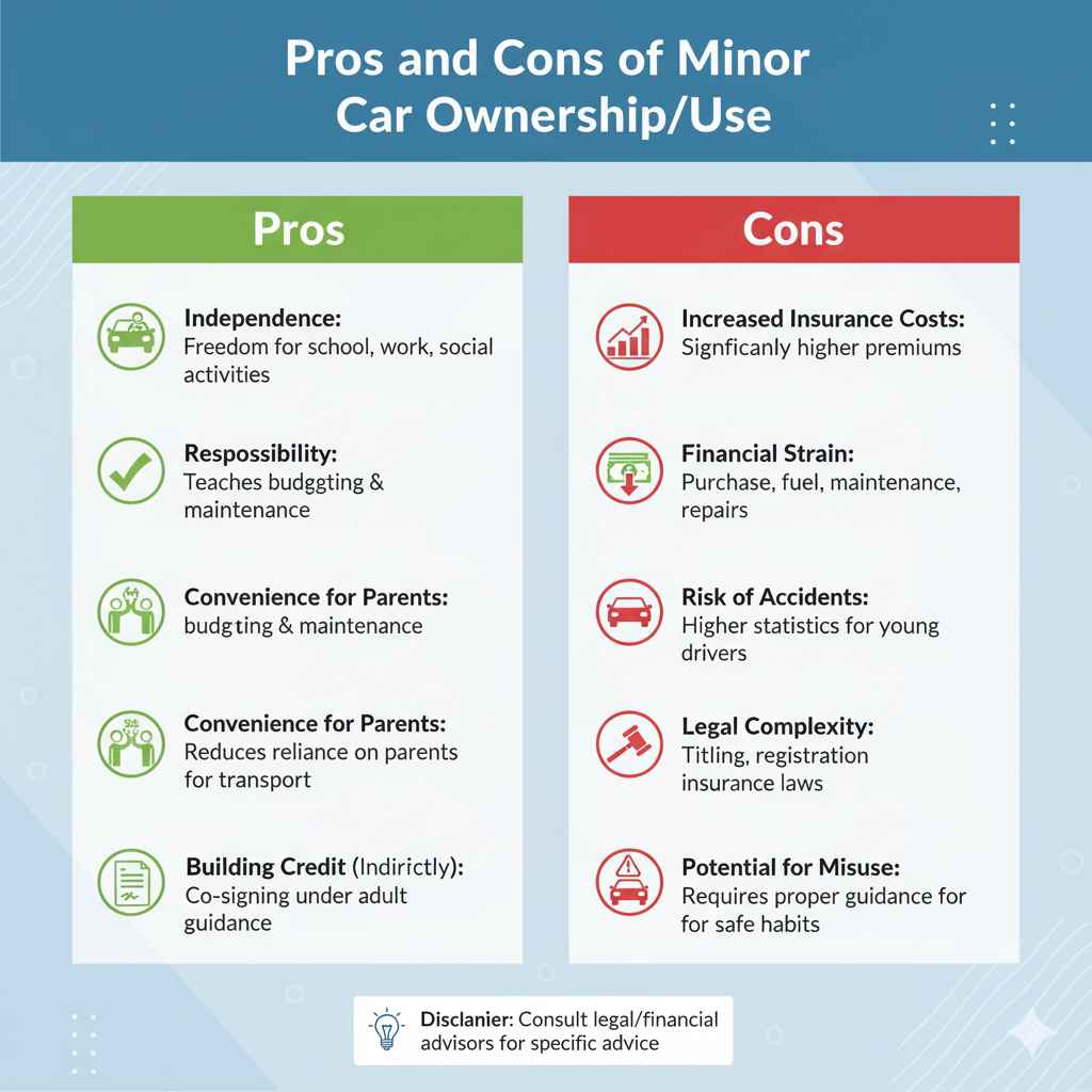 Pros and Cons of Minor Car Ownership/Use