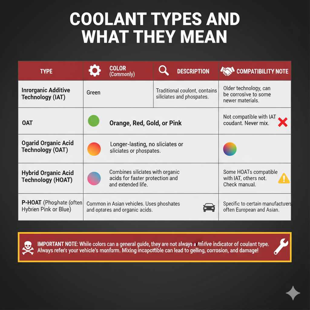 Coolant Types and What They Mean