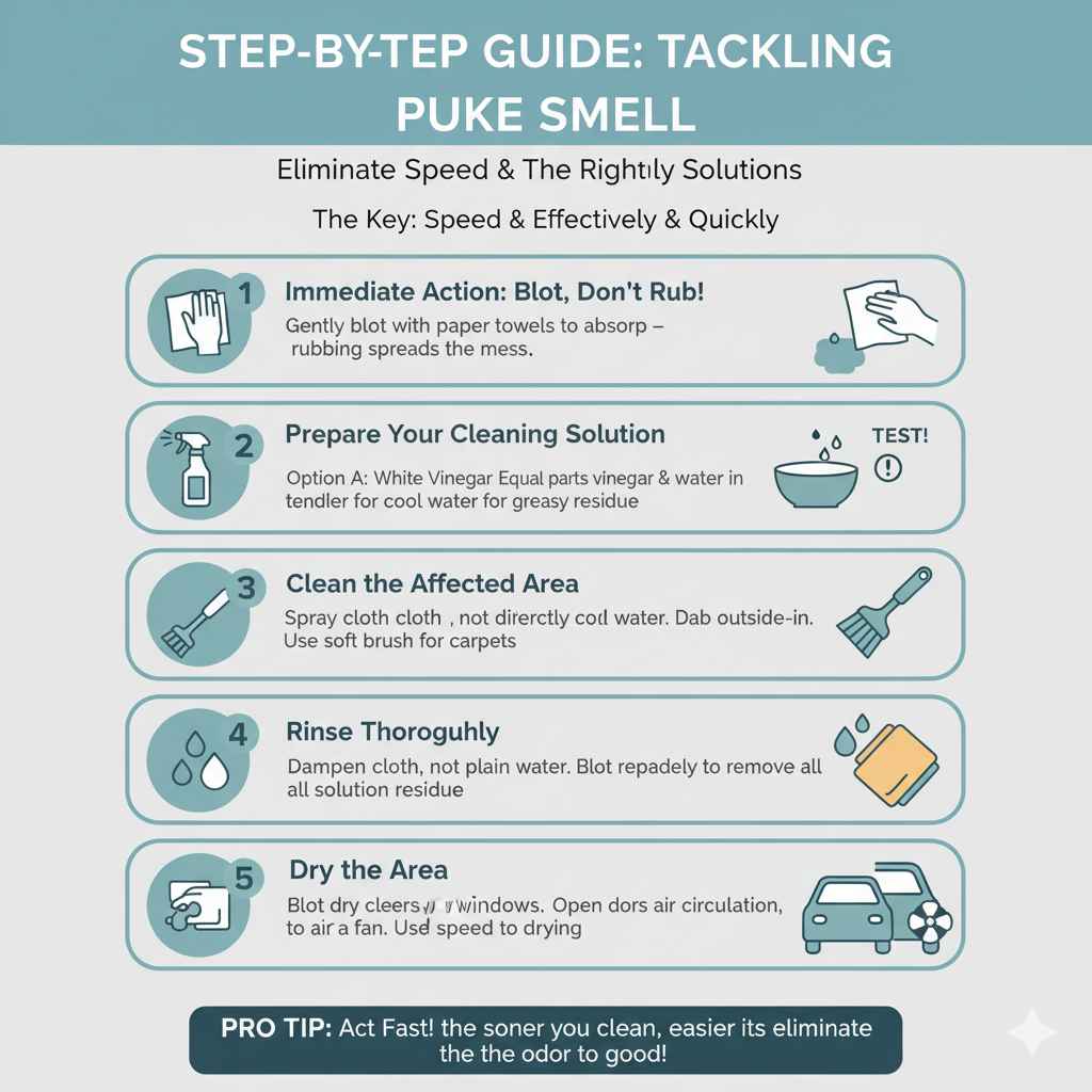 Step-by-Step Guide: Tackling the Puke Smell