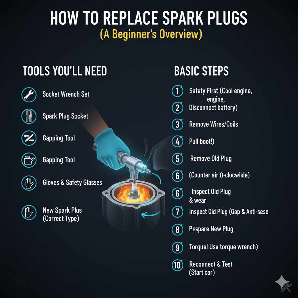 How to Replace Spark Plugs (A Beginner's Overview)