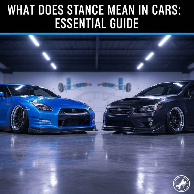 What Does Stance Mean in Cars