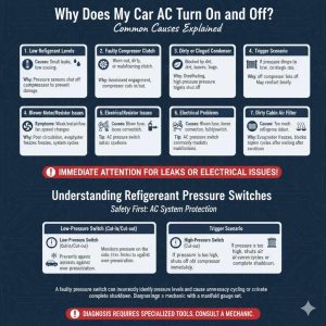Why Does My Car AC Turn On and Off: Essential Fixes