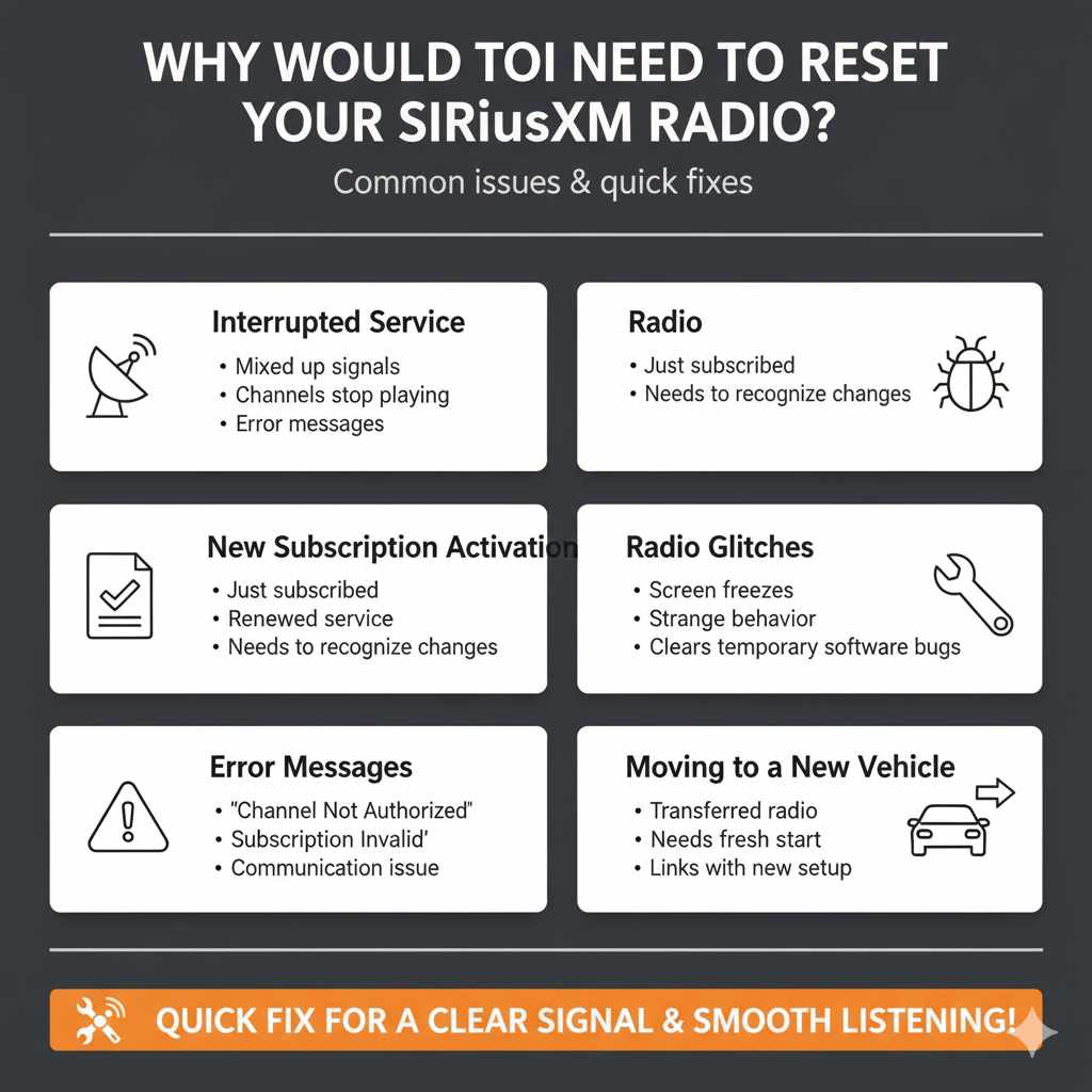 Why Would You Need to Reset Your Sirius Radio