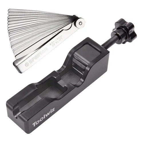 Toolwiz Spark Plug Gap Tool with 32 Blade Steel Feeler Gauge, Black | Gapping Tool, For 10mm 12mm 14mm 16mm Thread Spark