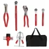 Battery service kit with terminal pliers and wrench